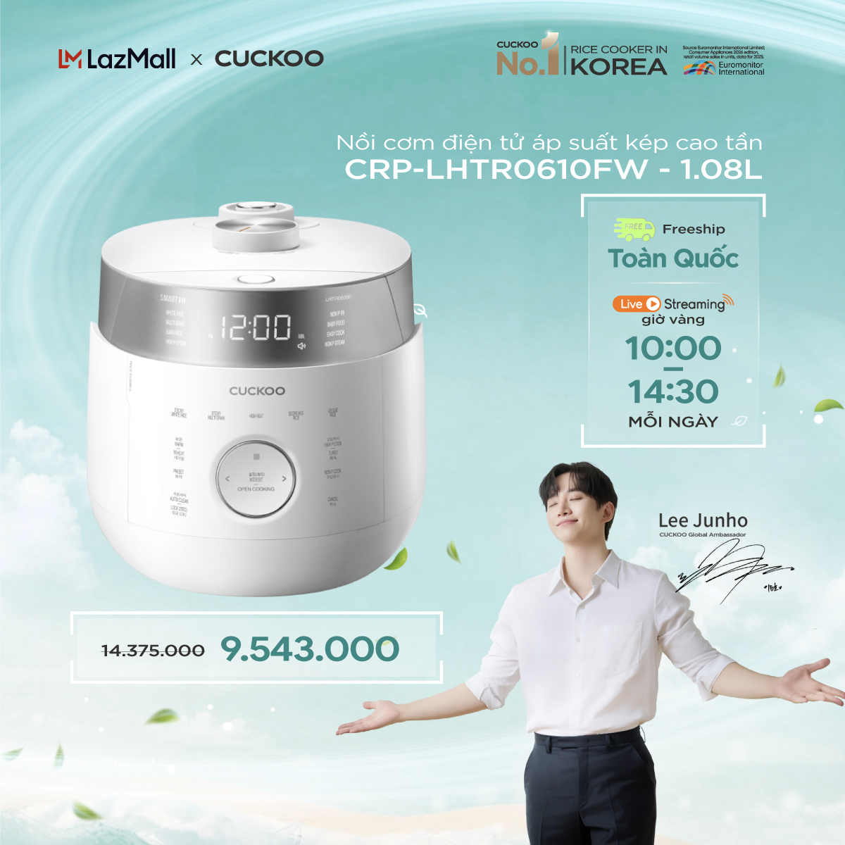 Nồi cơm điện tử áp suất cao tần cuckoo 1.08 lít crp-lhtr0610fw/fb - phiên bản nội địa - áp suất kép - nhiều chức năng nấu ăn - sản xuất tại hàn quốc - phiên bản nội địa - hàng chính hãng