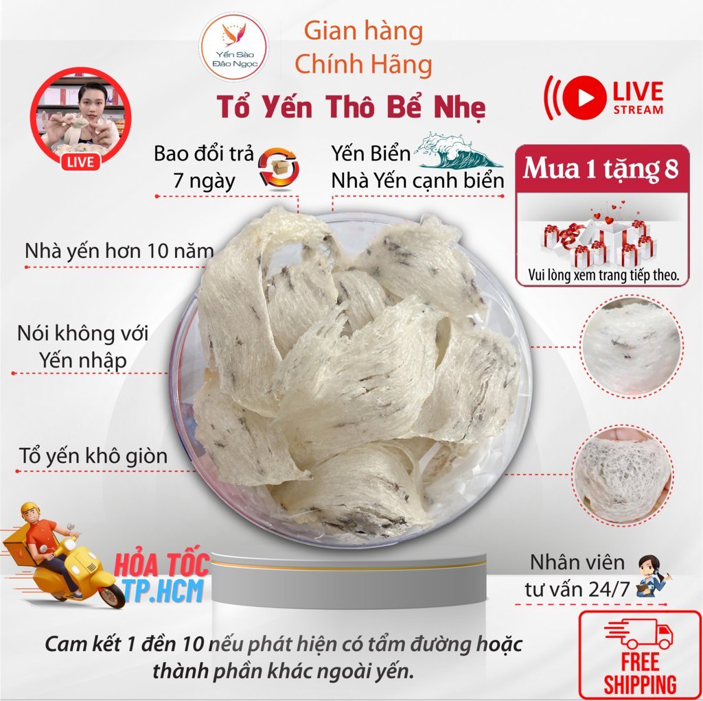 Yến sào khánh hoà - tổ yến bể nhẹ - chuyên yến biển - yến chưng - tổ yến bể nhẹ từ thương hiệu yến đảo ngọc