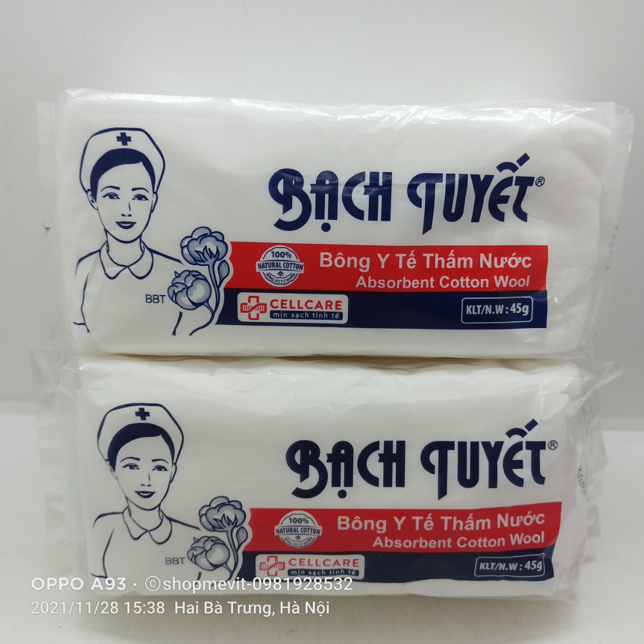 Bông Bạch Tuyết bông y tế thấm nước 45g