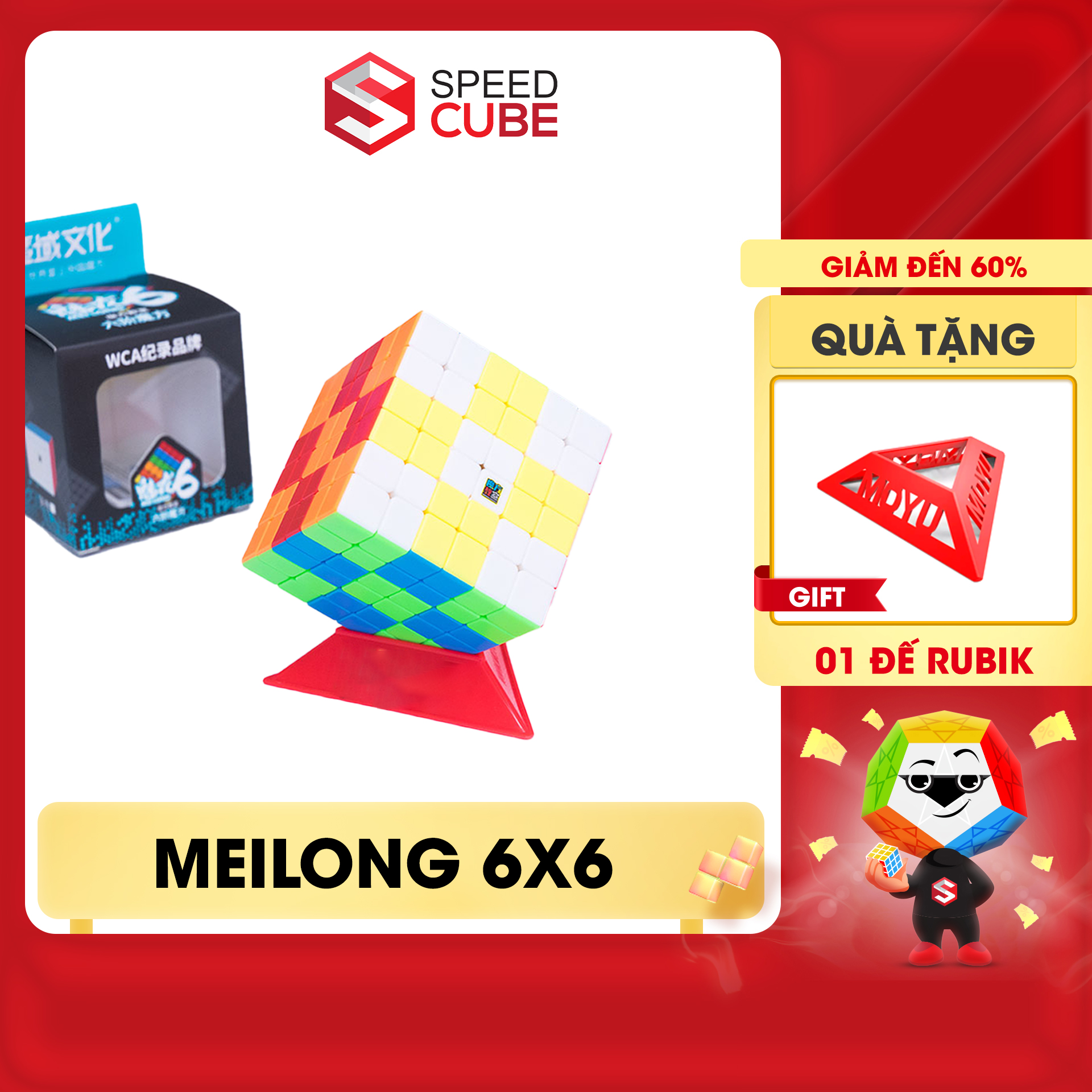 Rubik 6x6 Moyu Meilong 6 Stickerless, Rubik Chính Hãng Moyu - Shop Speed Cube