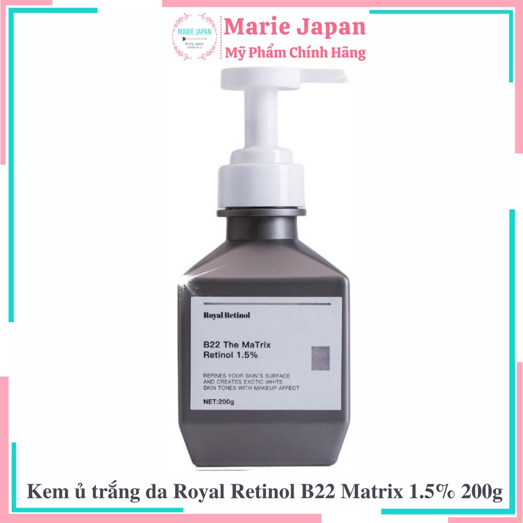 Kem ủ trắng da Royal Retinol B22 Matrix Retinol 1.5% Hộp 200g