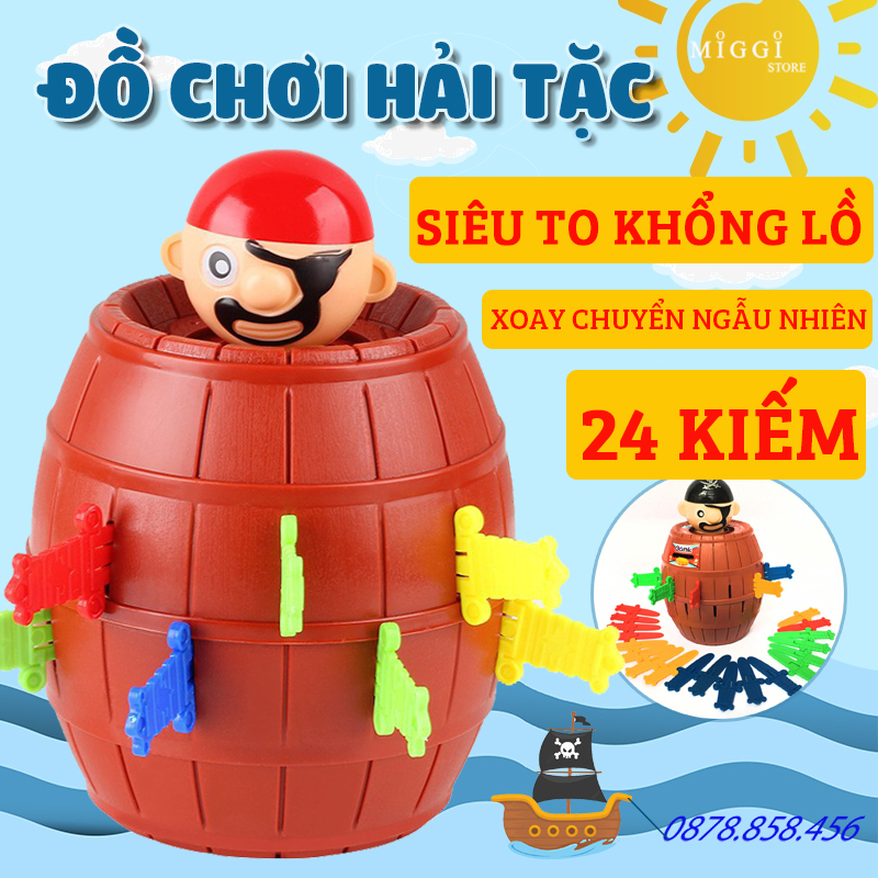[SIÊU TO KHỔNG LỒ] Đồ chơi Hải Tắc Barrel Pirate - Loại 24 kiếm - Xoay chuyển ngẫu nhiên - Đồ chơi đâm hải tặc tăng tương tác