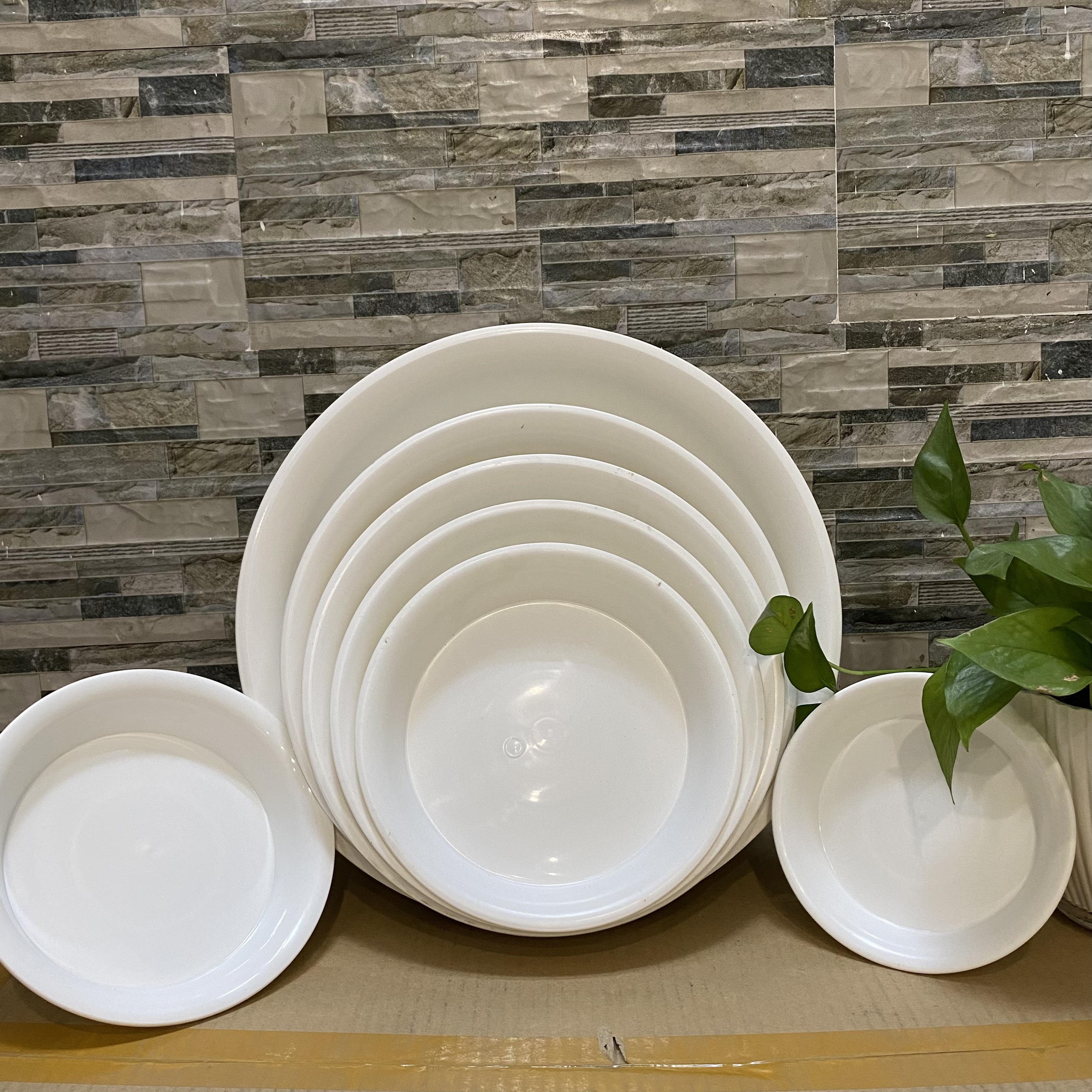 Dĩa nhựa cứng lót chậu, đĩa lót chậu nhiều kích thước Đế lót chậu Khay lót chậu, đĩa nhựa, đĩa tròn lót chậu