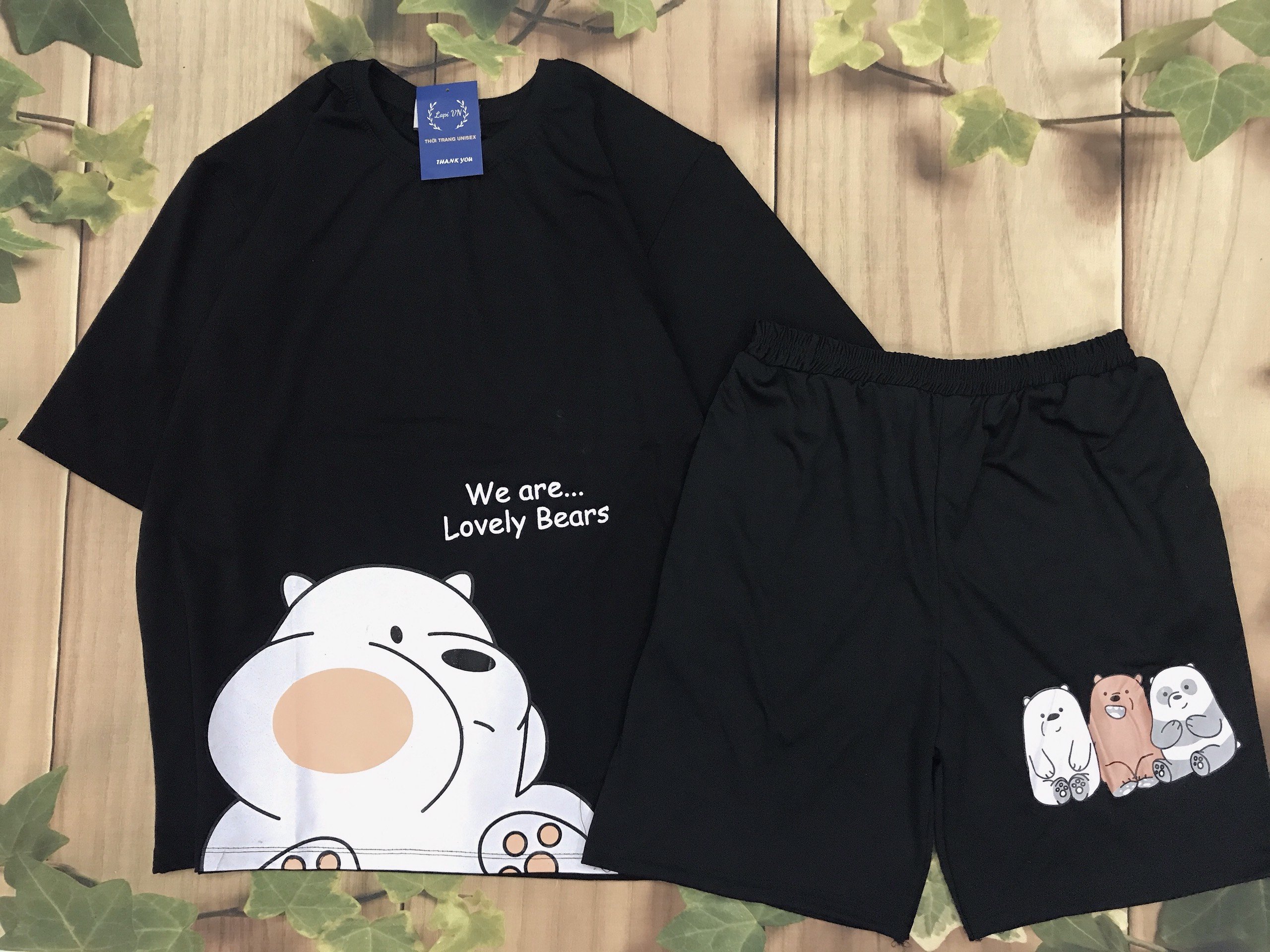 Set Đồ Bộ "Gấu Grizz và Ice Bear" Đáng Yêu cartoon 3D Cute -Lapi VN, freesize từ 30-->65kg, form rộng unisex, phù hợp cho cả nam và nữ