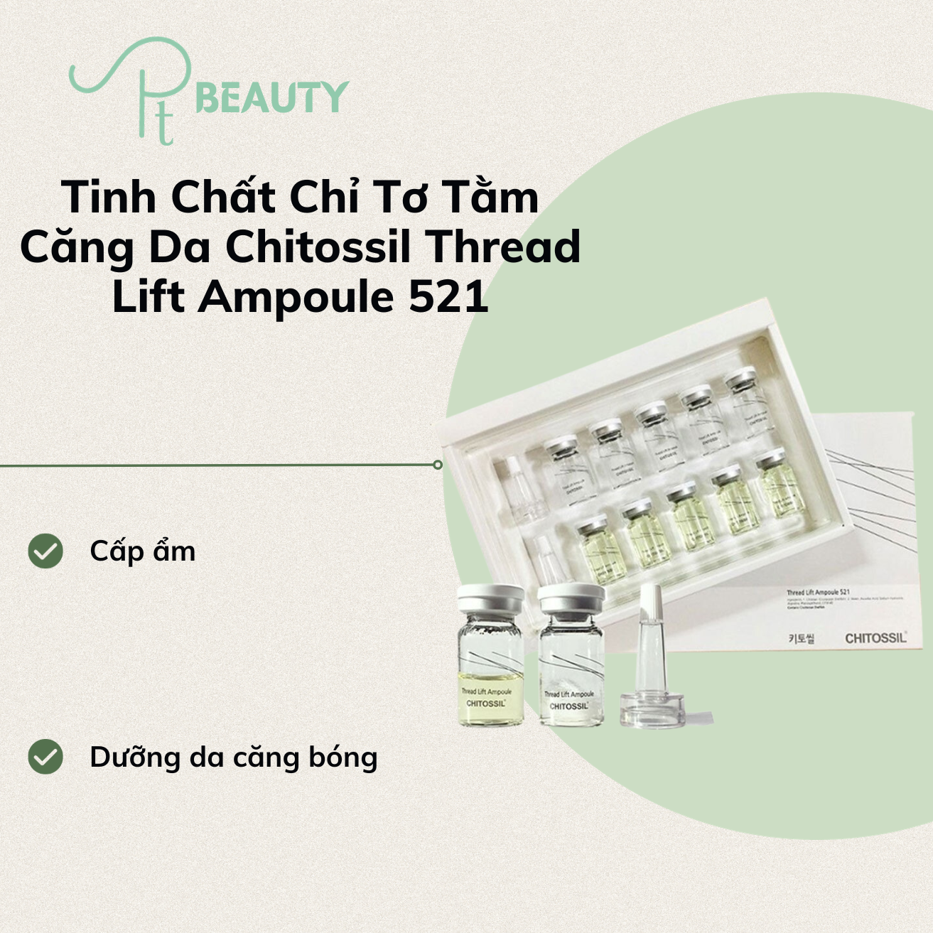 Tinh chất chỉ tơ tằm căng da chitossi 1 cặp