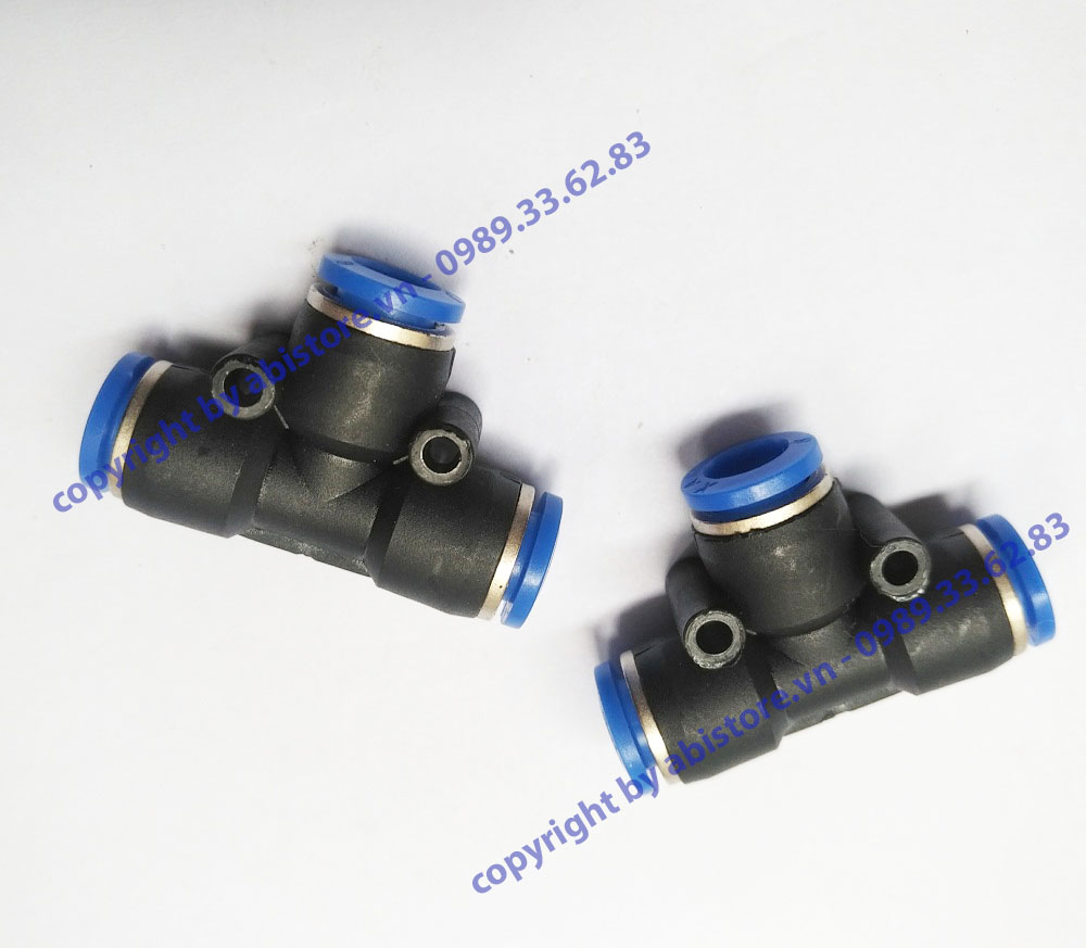 Tê nối nhanh ống 8mm nối ống phun sương chữ t nối hơi nhanh