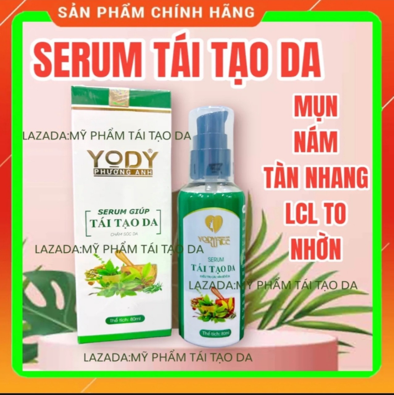 Serum tái tạo da phương anh yody white - thảo dược serum tái tạo da phương anh yody white