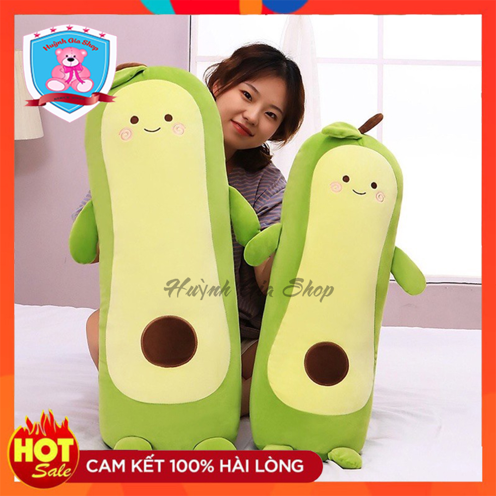 [HCM][ XẢ KHO RẺ ] Gấu bông quả bơ - gối ôm trái bơ vải nhung mịn co dãn 4 chiều