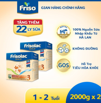 Combo 2 hộp sữa bột frisolac gold 3_hộp giấy 2kg
