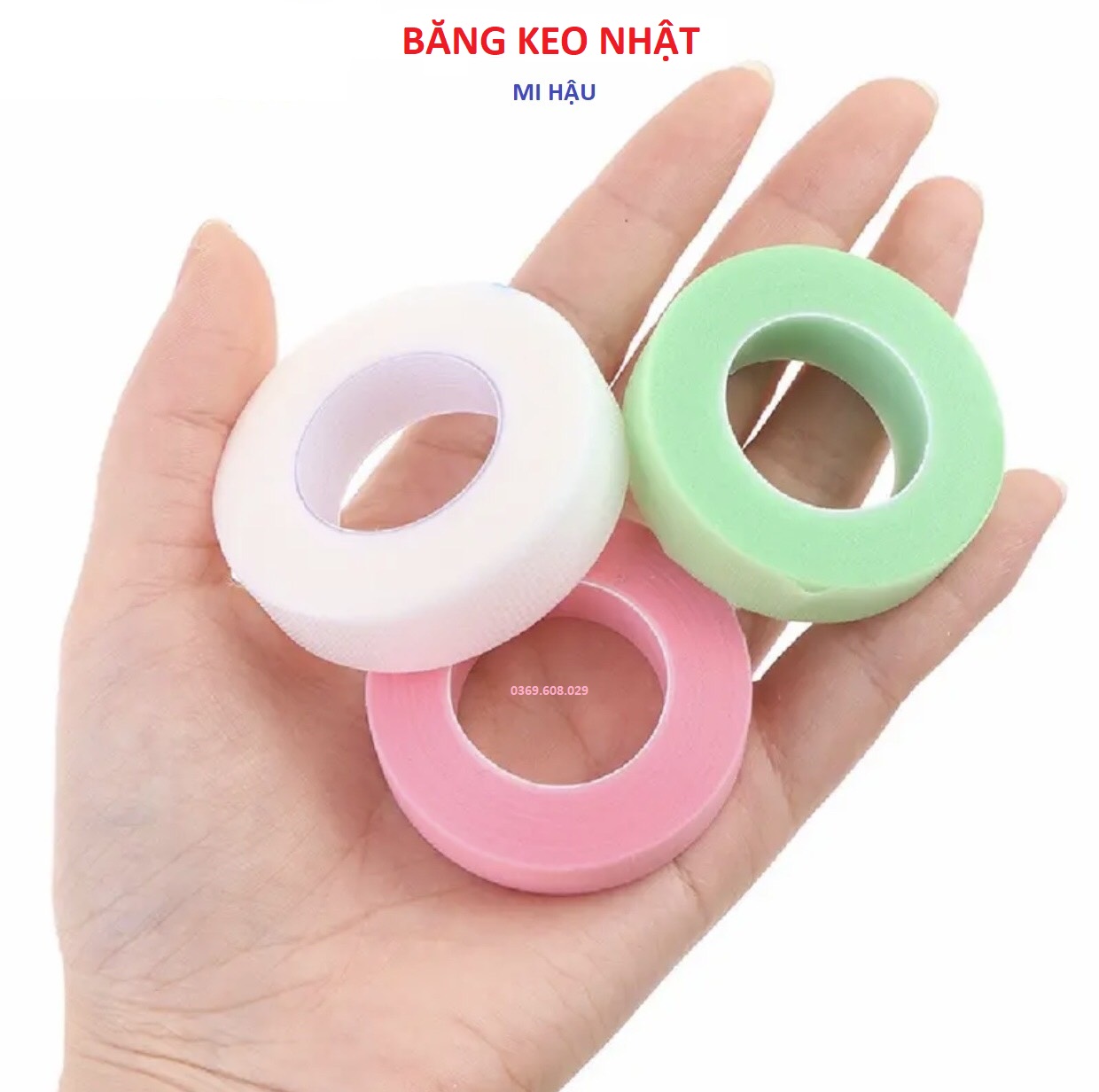Băng keo nhật dán mi, băng keo gai dán mi, băng keo gân,băng keo lụa nối mi_phụ kiện ngành mi