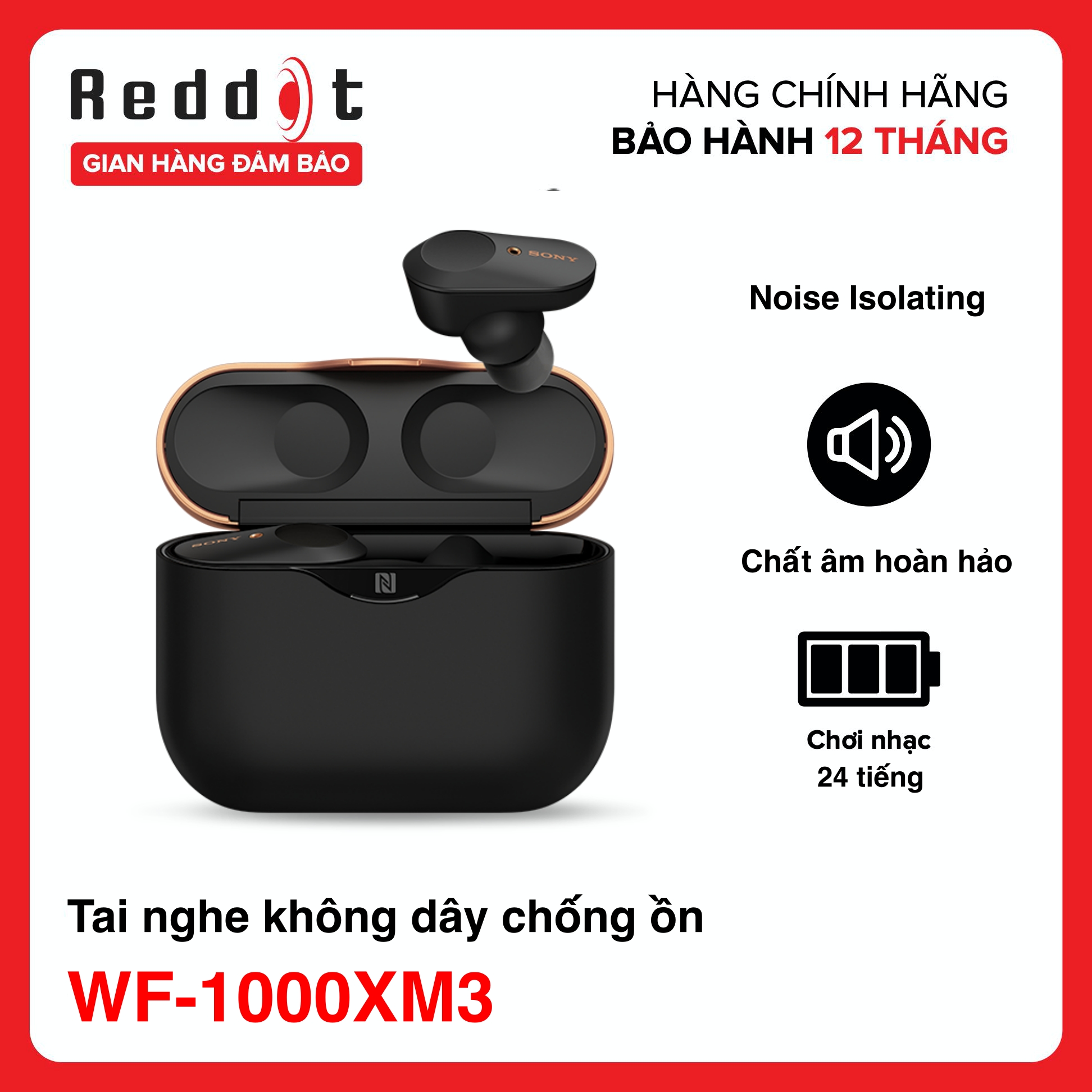 [Trả góp 0%]Tai Nghe Bluetooth Chống Ồn Sony WF-1000XM3 Pin 8h, Bluetooth 5.0, Chạm Cảm Ứng Made In Japan - Hãng Phân Phối Chính Hãng