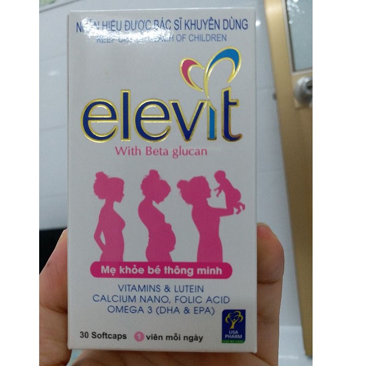 [CHÍNH HÃNG] Viên uống bổ bà bầu ELEVIT - Bổ sung DHA , vitamin và khoáng chất , giảm ốm nghén cho mẹ bầu. - usa17