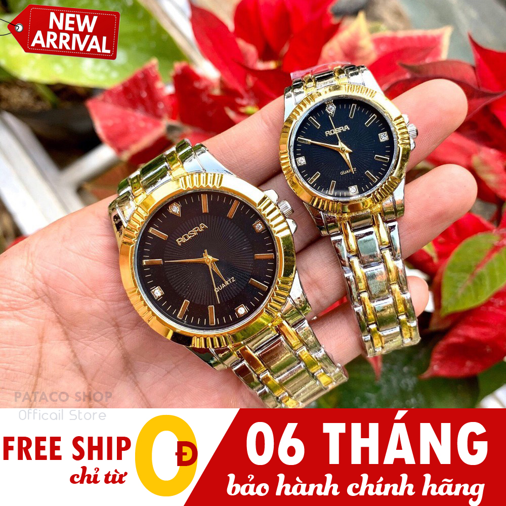 Đồng hồ nam nữ thời trang cao cấp Rosra R79 dây thép không gỉ bền bỉ chống nước sinh hoạt nhẹ bảo hành 6 tháng