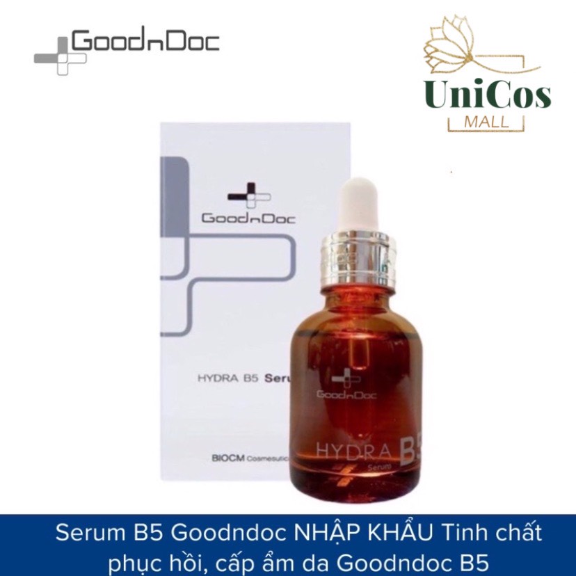 Serum b5 goodndoc nhập khẩu tinh chất phục hồi, cấp ẩm da goodndoc b5 hydra b5 30 ml