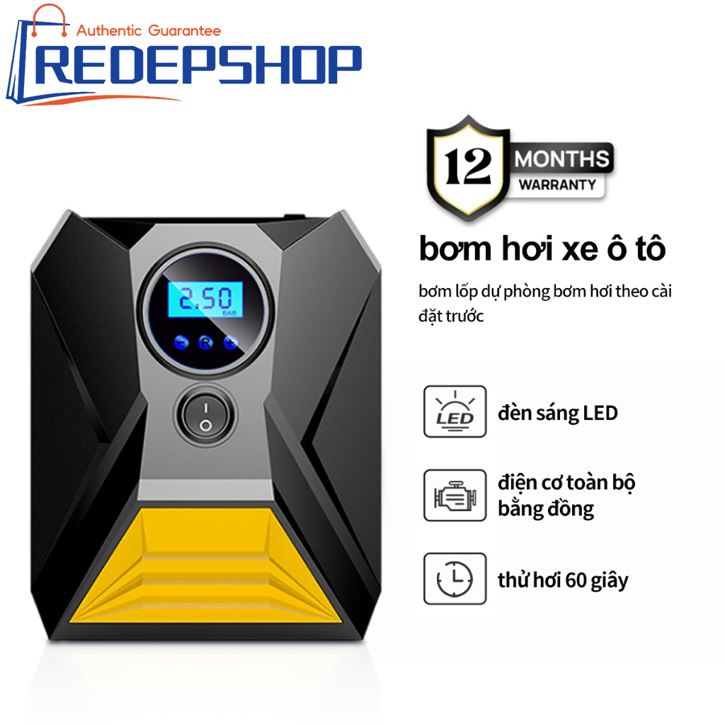 Máy bơm hơi cao cáp 12v Bơm lốp tự động mini đa năng