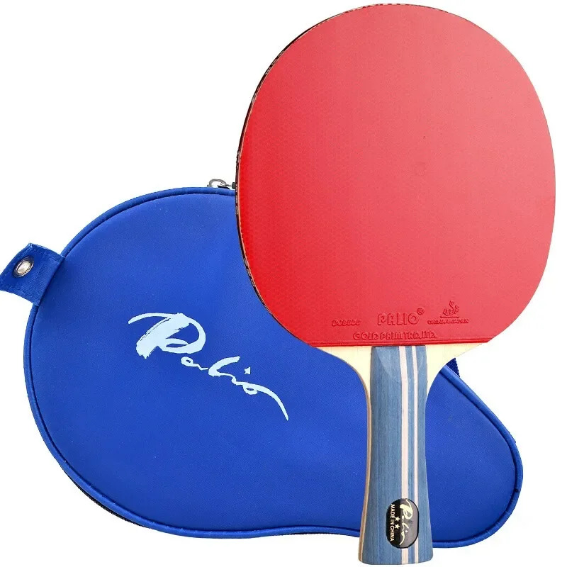 Ban Đầu Palio 2 Sao Bóng Bàn Vợt Với Cj8000 Cao Su Vòng Lặp Tấn Công Điều Khiển Quay Ping Pong Bat Với Túi