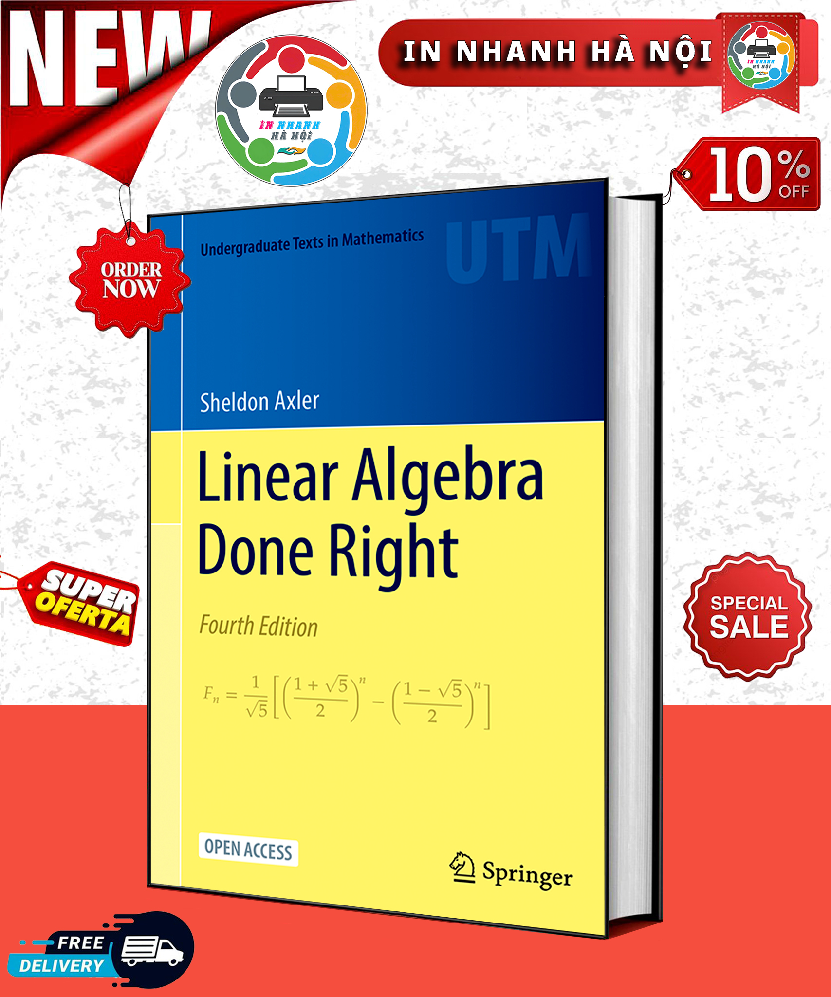 Linear Algebra Done Right Third Edition 4E - in nhanh ha noi In 