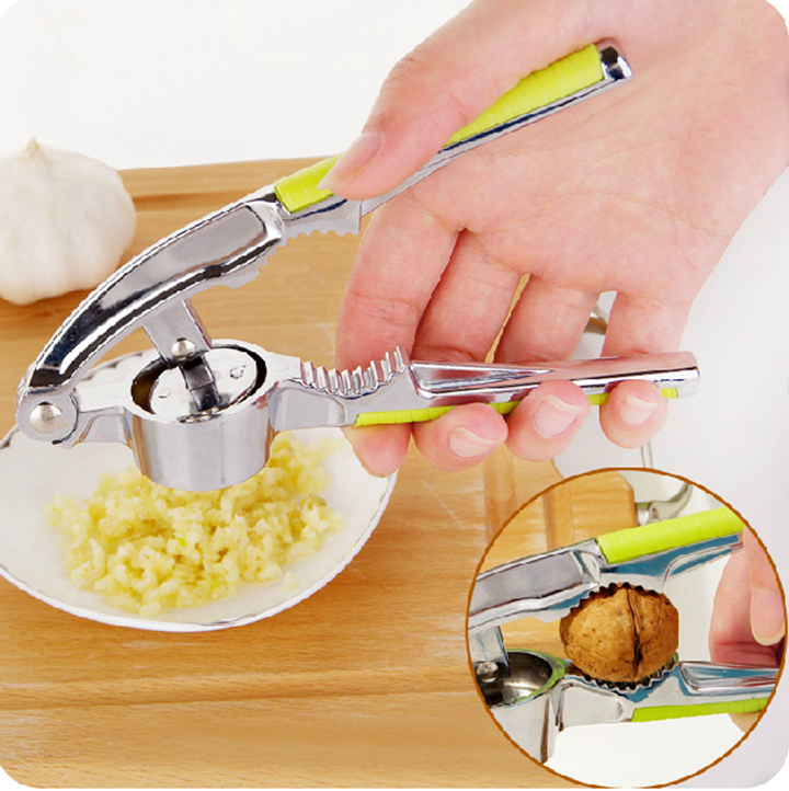 DỤNG CỤ ÉP NHỎ HÀNH TỎI ỚT GỪNG XẢ HẠT MACCA ÓC CHÓ THỰC PHẨM KHÔ 2IN1 - DỤNG CỤ XAY NHUYỄN TỎI CẦM TAY TIỆN DỤNG CHẤT LIỆU HỢP KIM INOX CHỐNG GỈ