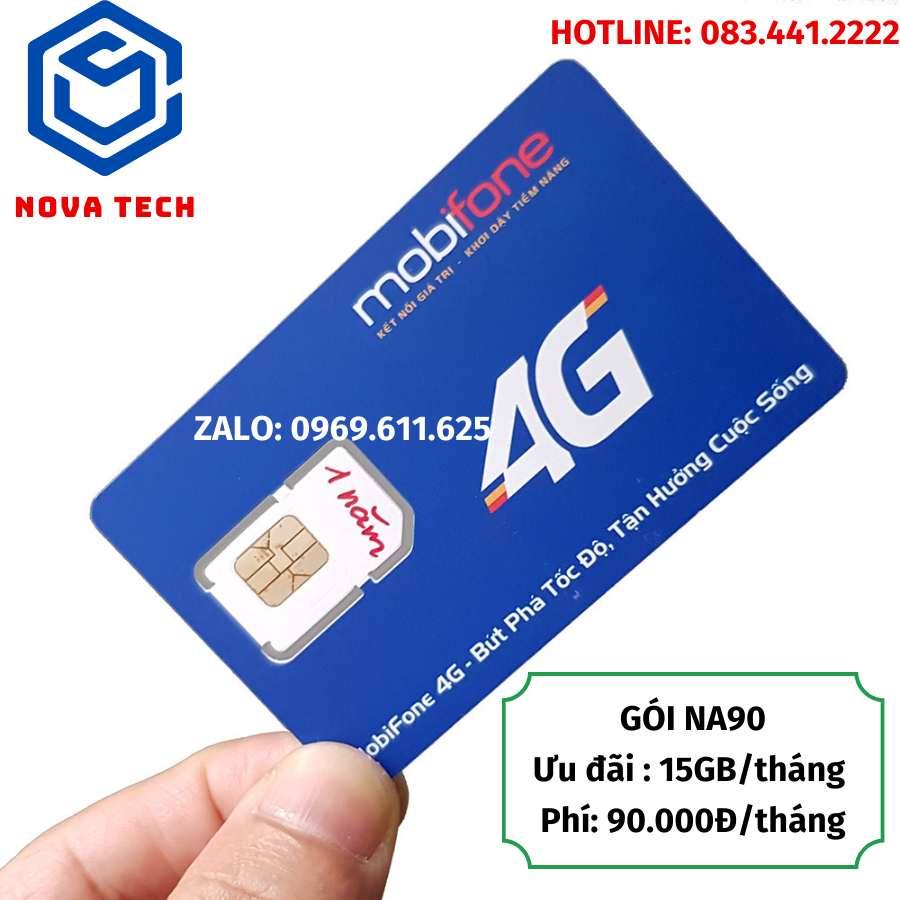 Sim 4G Mobifone Đăng Kí Gói Mới NA70 - KC90 - KC120 - KC150 Sử Dụng Thay thế gói C90N, ED60- GIÁ R