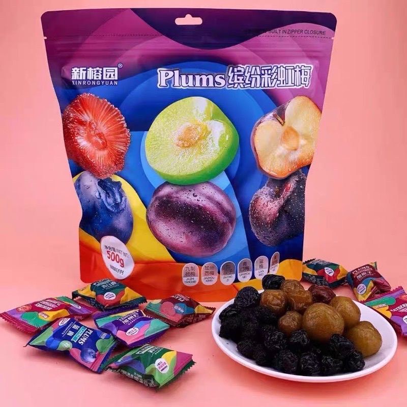 Ômai hoa quả mix 5 vị ômai gói 500gam - ăn vặt siêu ngon
