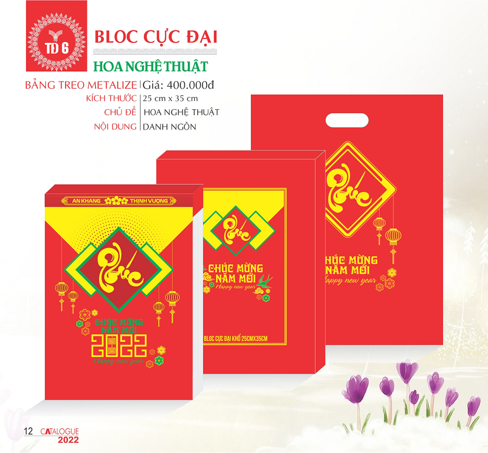 Lịch Bloc Cực Đại 2022 - Hoa Nghệ Thuật - TĐ06