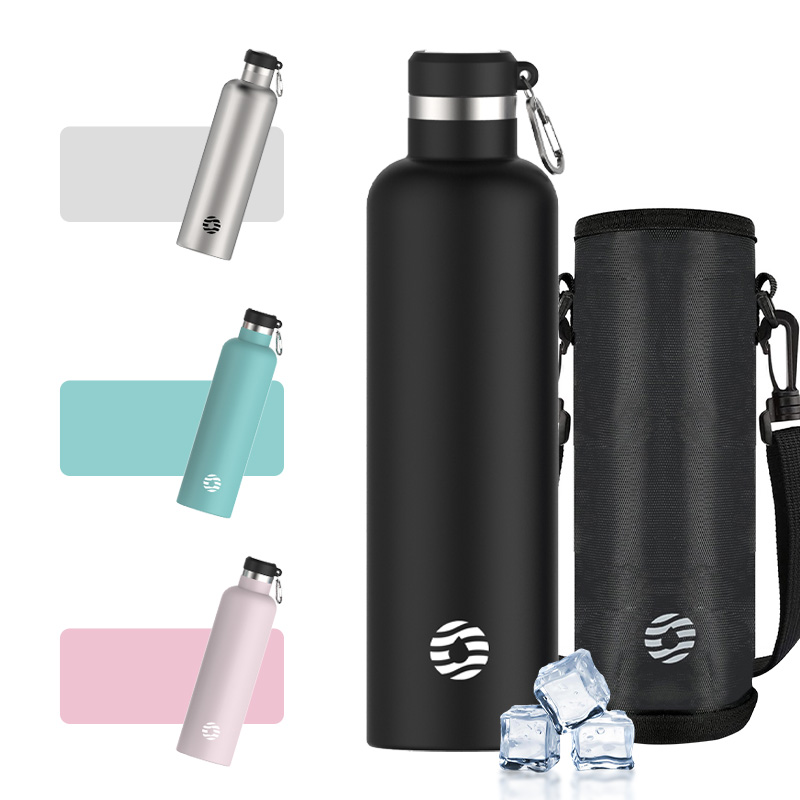 FJbottle Bình Giữ Nhiệt 750ml/1000ml Tumbler bình nước giữ nhiệt Có túi Giữ lạnh và nóng Với carabiner