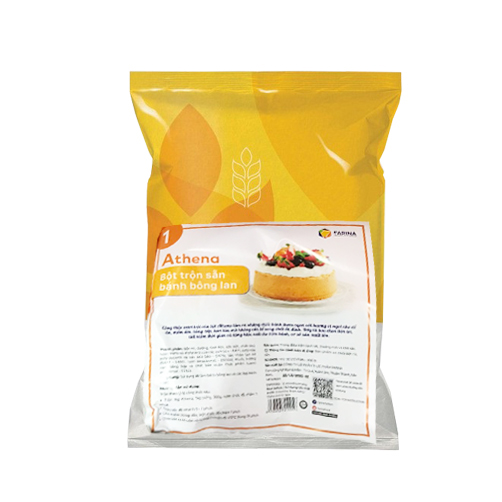 Bột làm bánh bông lan trộn sẵn Athena hiệu FARINA – túi 1kg