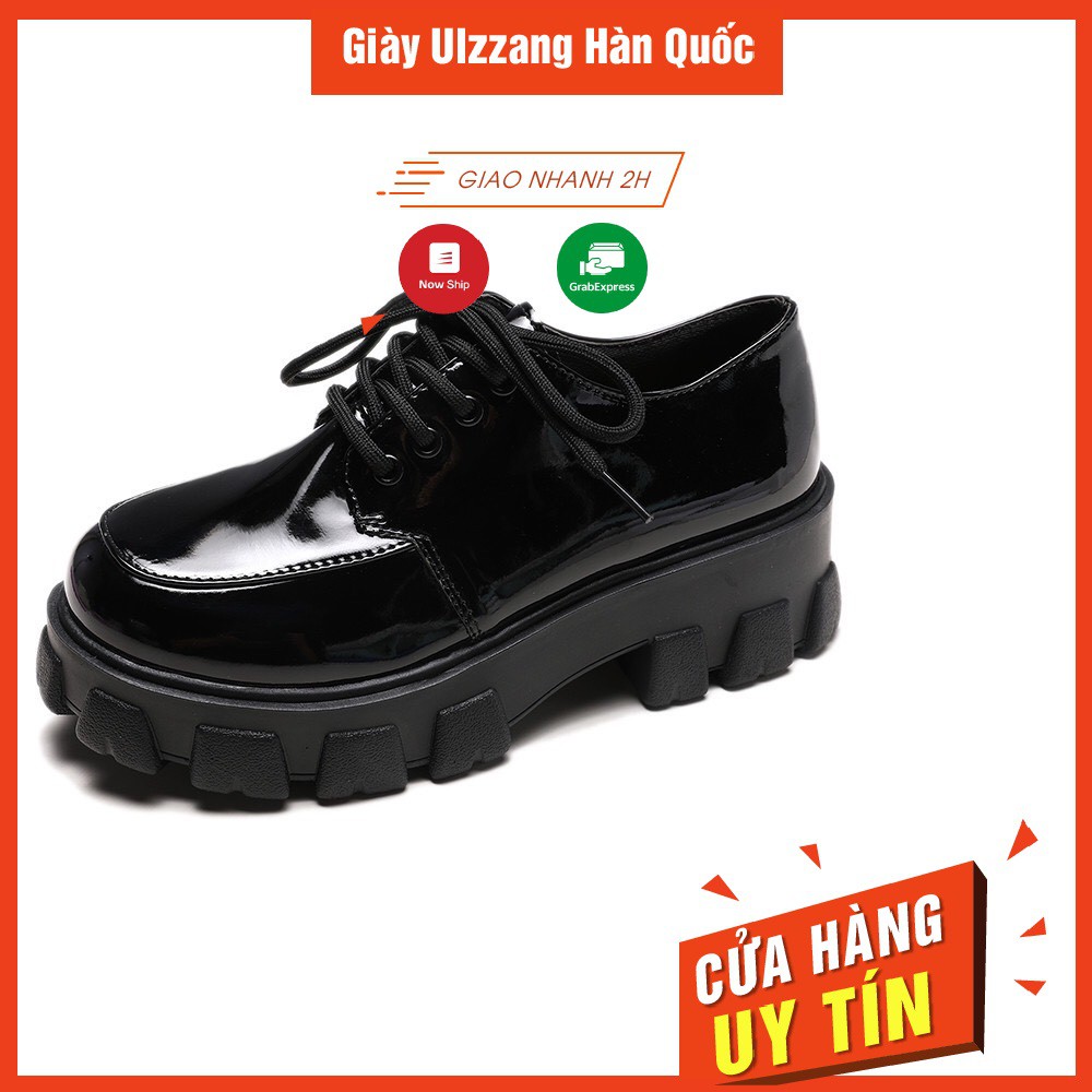 Giày Nữ ulzzang đế dày Gót Vuông Phong Cách Hàn Quốc Cho nữ
