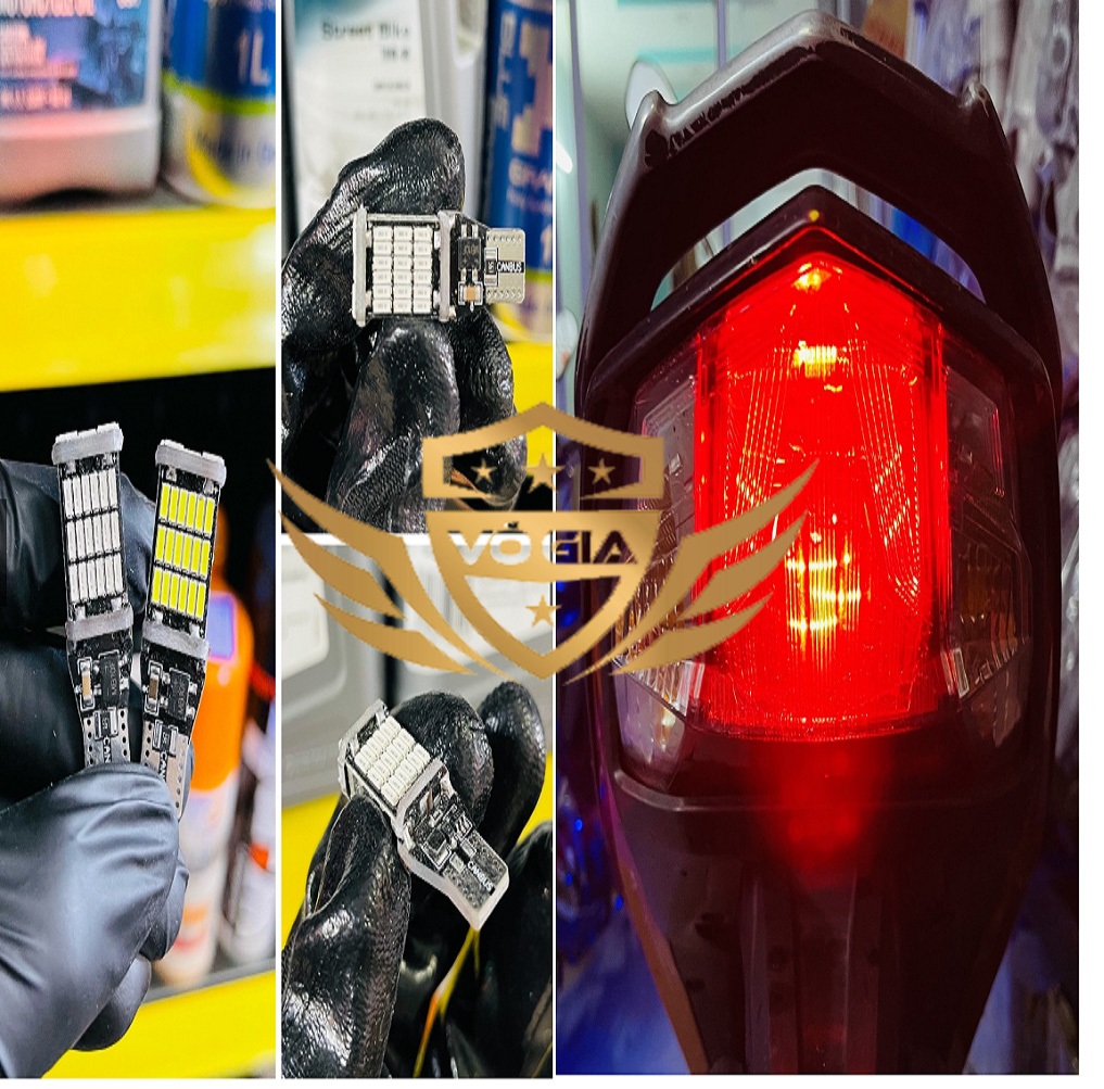 Đèn led hậu audi + led demi cho xe máy, siêu sáng đèn hậu nháy stop f1 màu đỏ mẫu mới