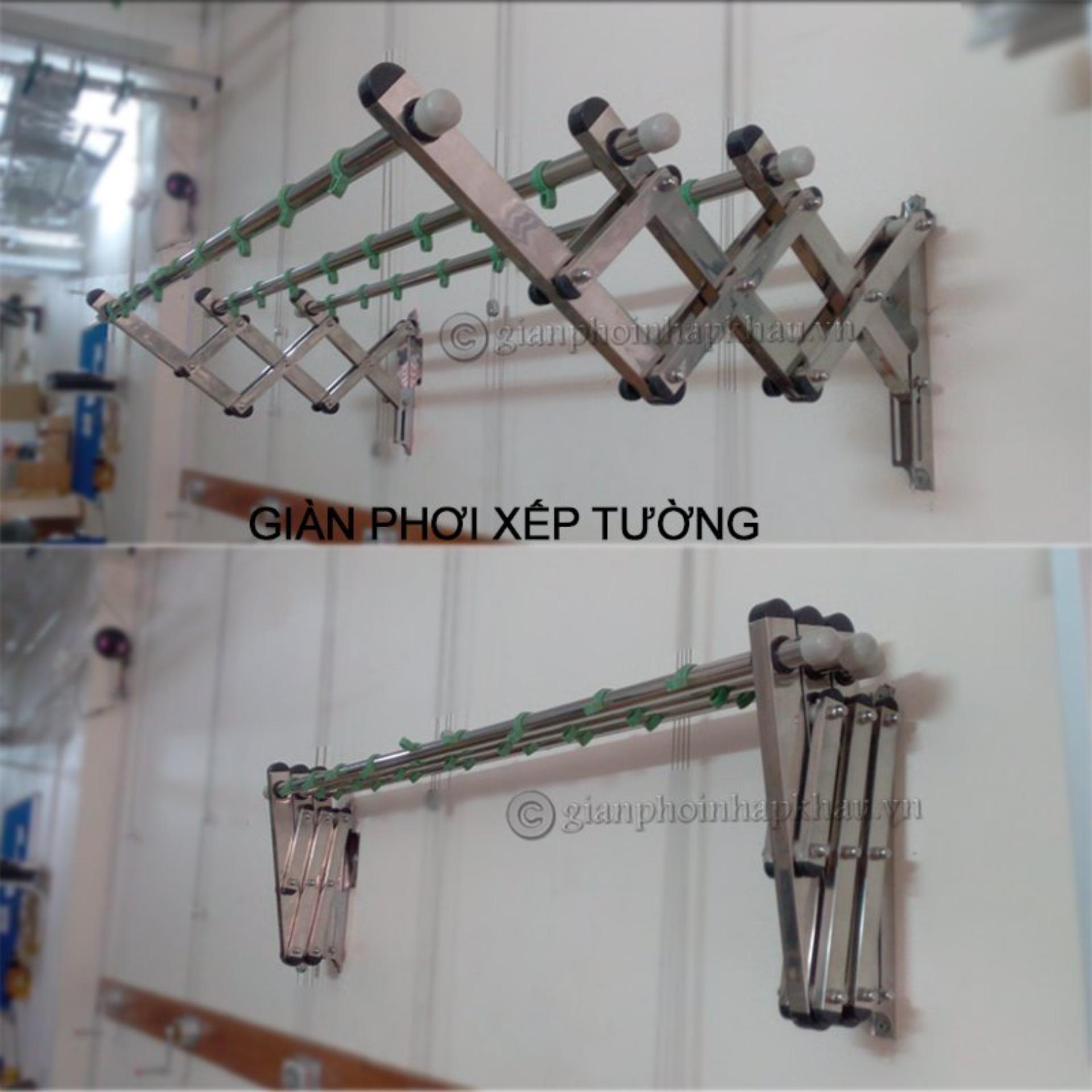 Giàn phơi gắn tường INOX 2m Loại dày