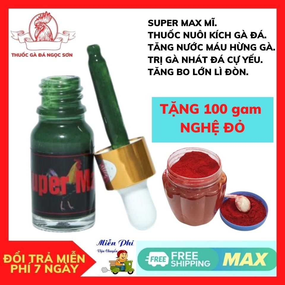 Super max tặng nghệ đỏ 100 gam nuôi gà đá lỏn lẻn, cự yếu, nhát đá super max nuôi gà đá