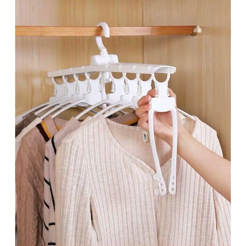 Móc treo quần áo- móc quần áo hình xương cá đa năng thông minh-móc áo gấp gọn nhật bản