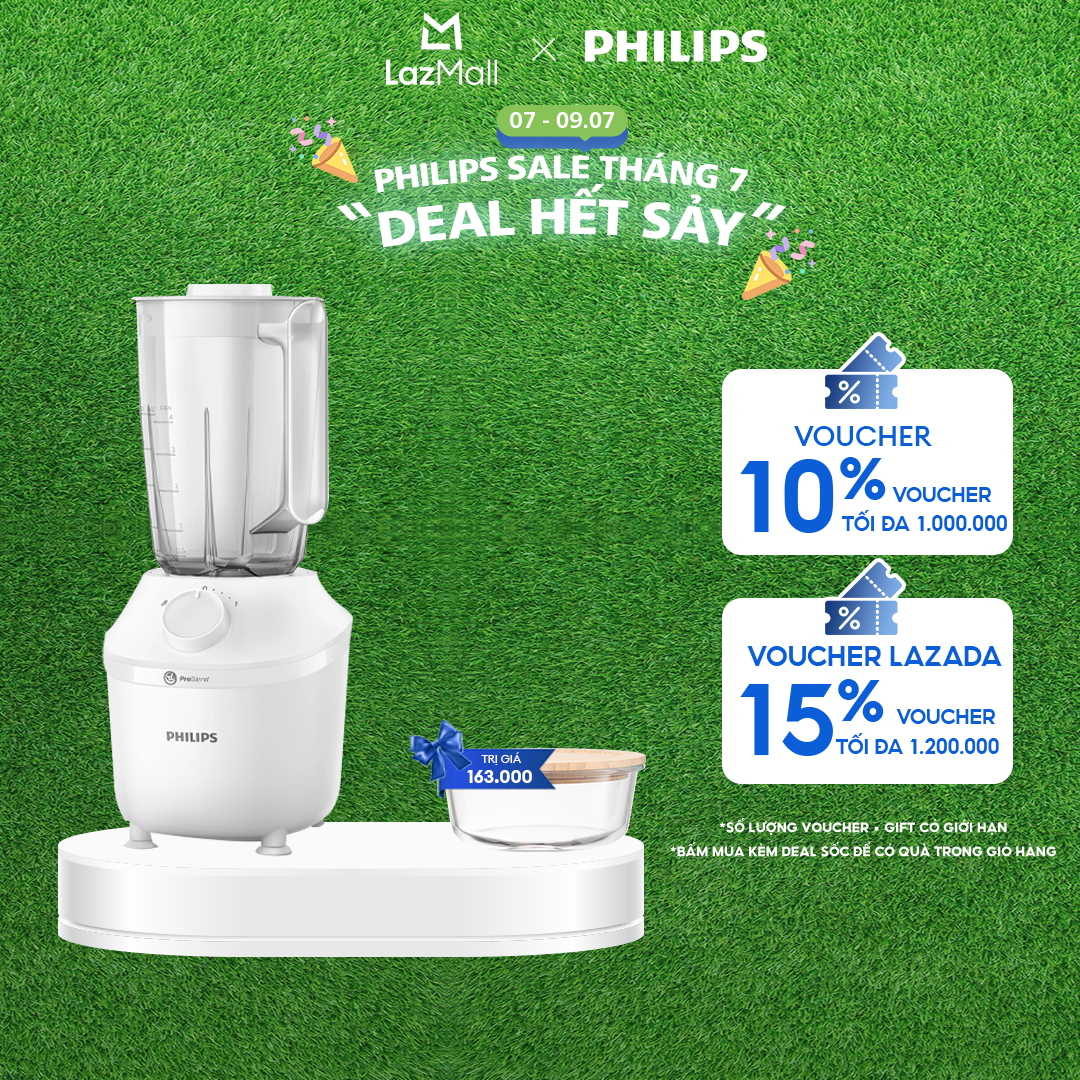 Máy Xay Sinh Tố Philips HR2041/00 Thế Hệ Mới |450W| Xay Nhuyễn Mịn - Hàng Chính Hãng