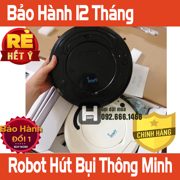 Máy Hút Bụi Lau Nhà Tự Động Bowai Robot Hút Bụi Tự Động Bảo Hành 12 Tháng