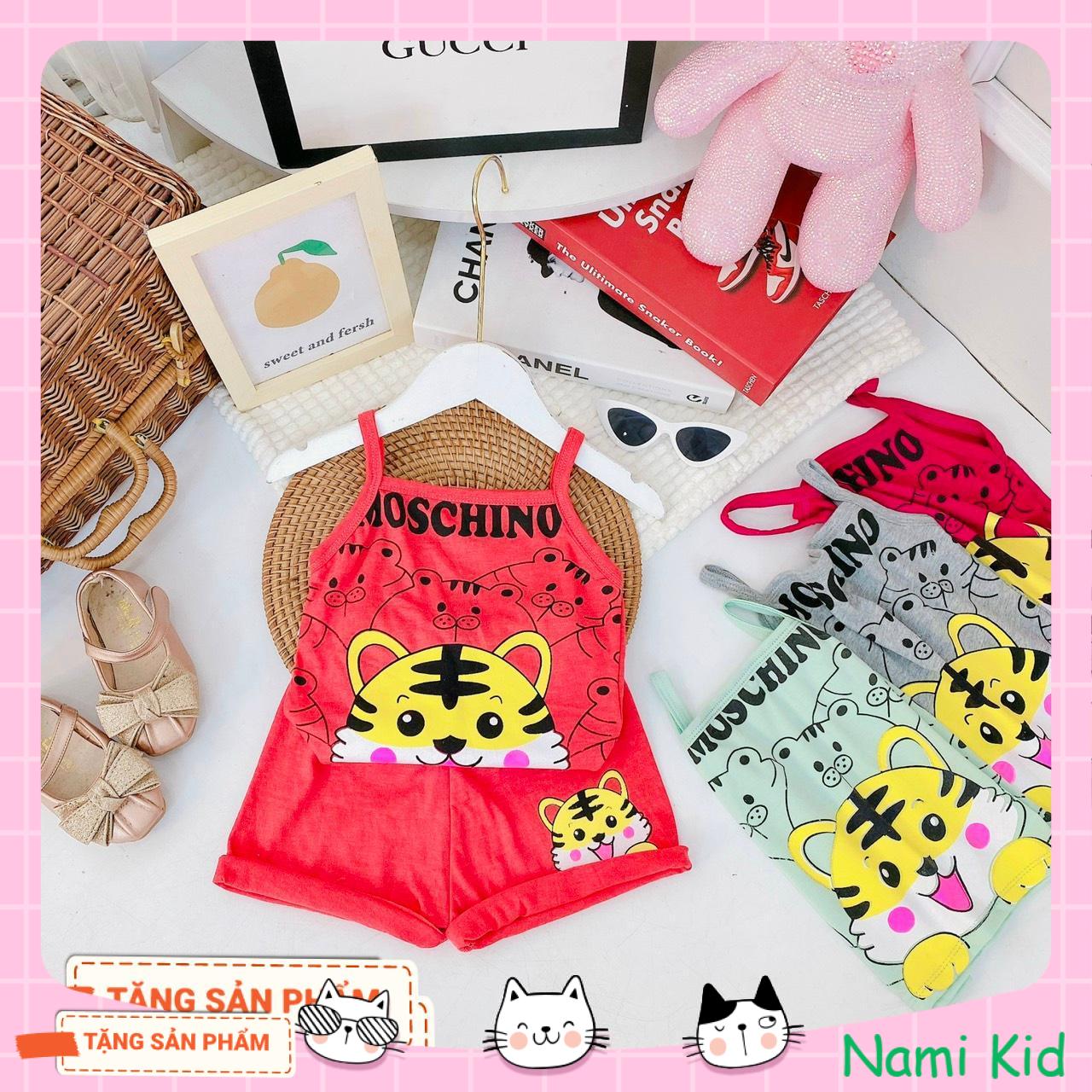 Combo 3 bộ 2 dây bé gái 1-4 tuổi mẫu mèo - đồ bộ bé gái