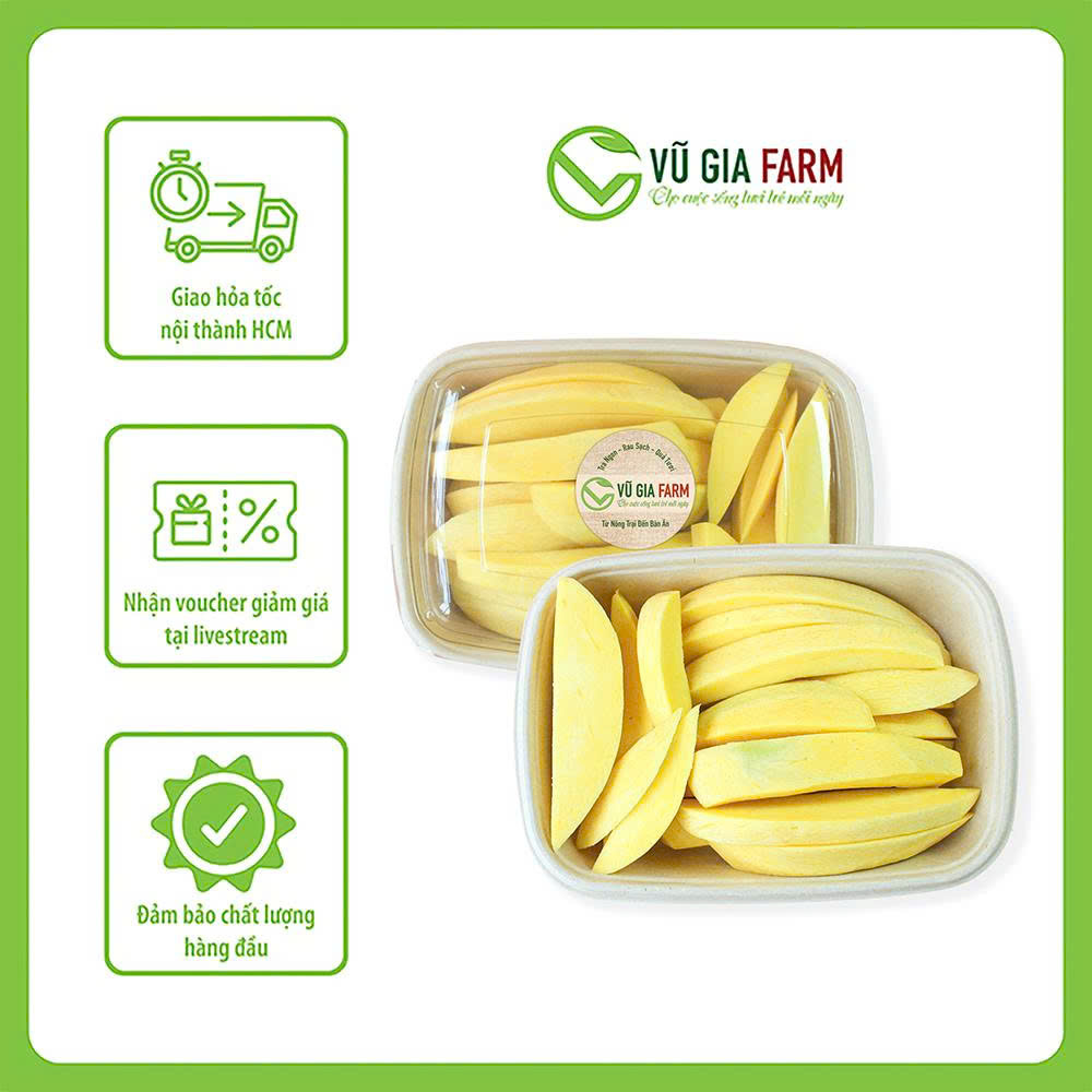 [HOẢ TỐC HCM] Xoài Keo/ Tứ Quý/ Thái Cắt Sẵn