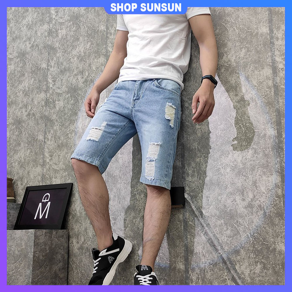 [HCM]Quần short jean nam SS416 shop SUNSUN chuyên quần ngố nam