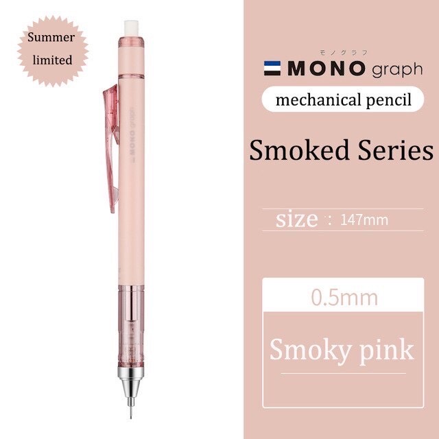 Bút chì cơ khí lắc đẩy ngòi TOMBOW Mono Graph cao cấp Nhật Bản *PASTEL COLOR*