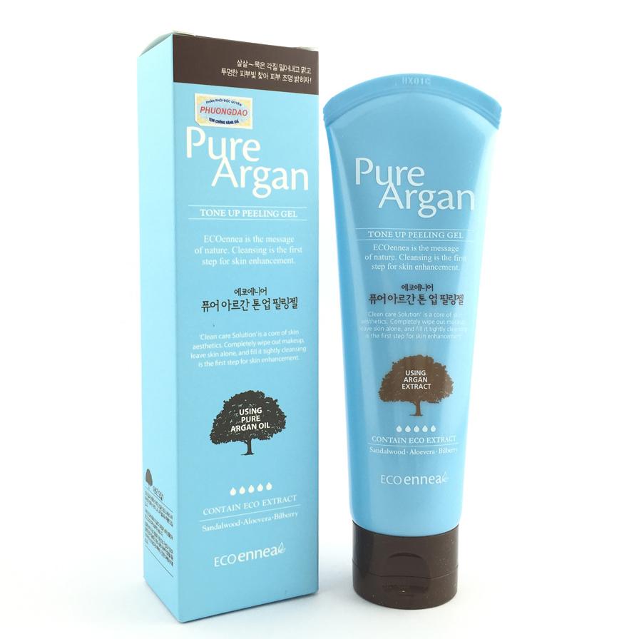 Tẩy da chết thảo dược Welcos Pure Argan Tone Up Peeling Gel Hàn Quốc 120ml
