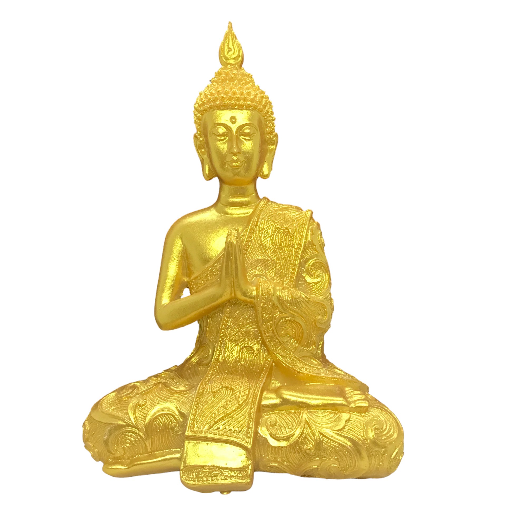Tượng phật bổn sư thích ca mâu ni, phật đức thích ca kiểu dáng chăm pa cao 20cm trang trí nhà cửa thờ phật, cây cảnh, bể cá, sân vườn, bon sai, thủy sinh, ghép lũa...
