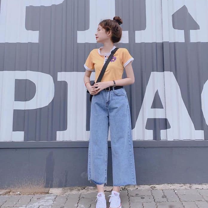 ( ẢNH THẬT + VIDEO) QUÂN BAGGY JEAN, BÒ ỐNG RỘNG HÀN QUỐC TRƠN KÈM THẮT LƯNG DA ĐEN SIÊU HOT, LEVERMART