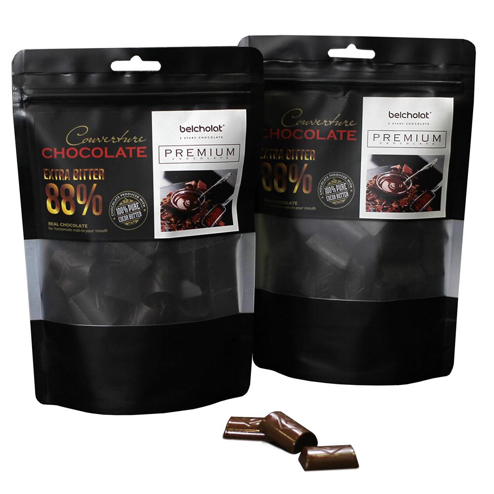 Socola, Chocolate Belcholat đen cực đắng 88% cacao túi 270g