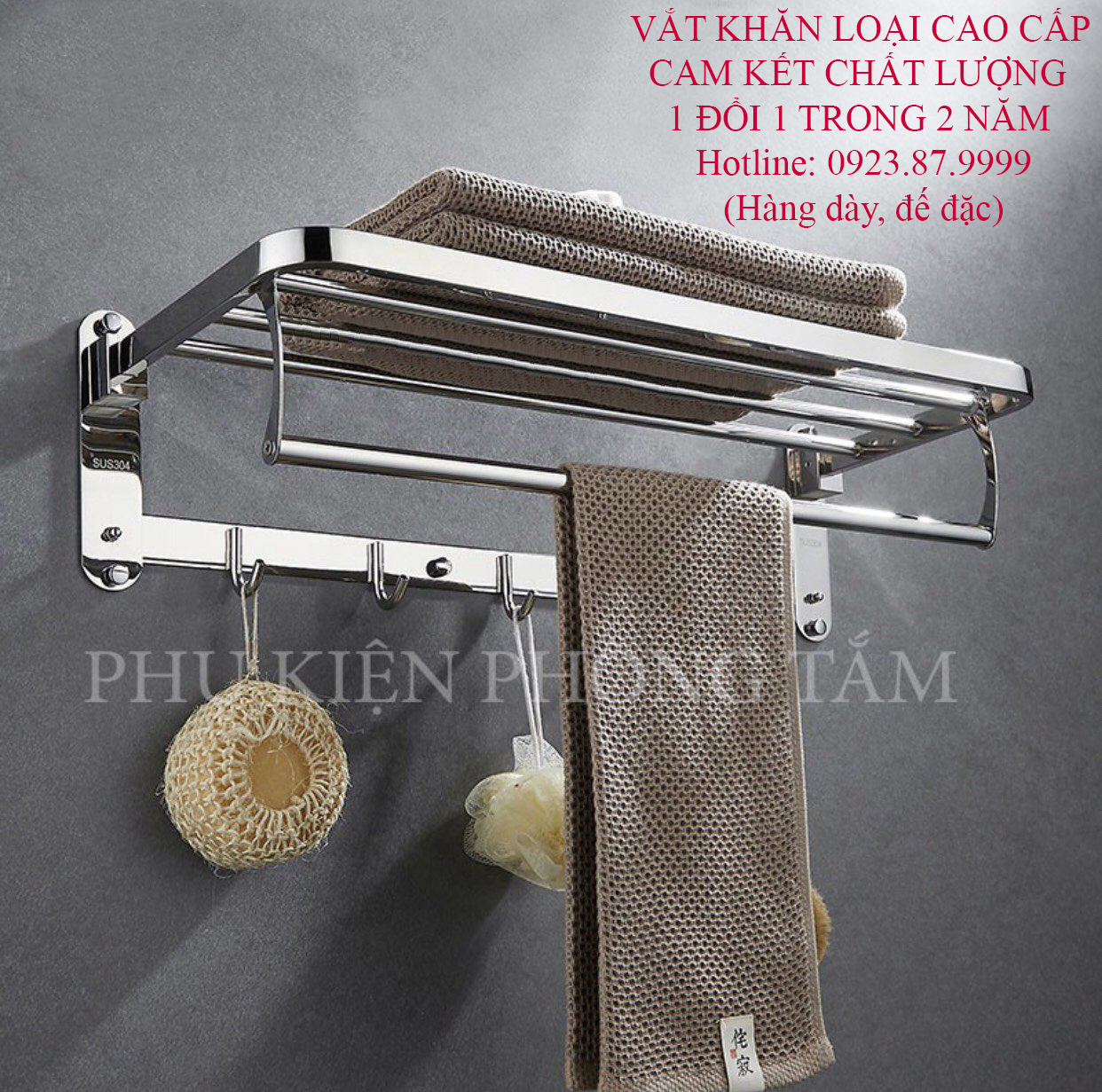 Vắt khăn giàn đa năng inox sus 304 )