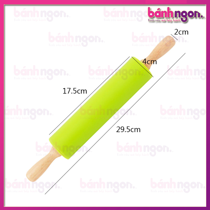 Cán lăn bột silicon 30cm