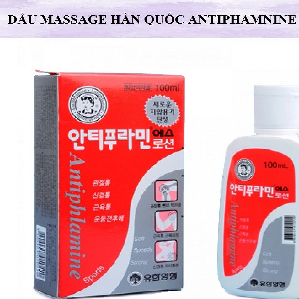 Dầu nóng xoa bóp antiphlamine hàn quốc 100ml - mẫu mới