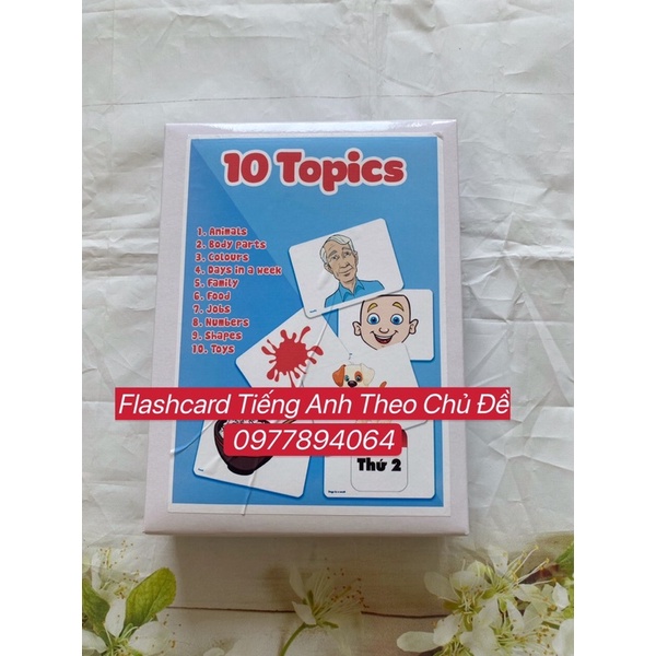 Flashcard 10 chủ đề cho các bé mầm non- 112 Thẻ Tiếng Anh theo chủ đề
