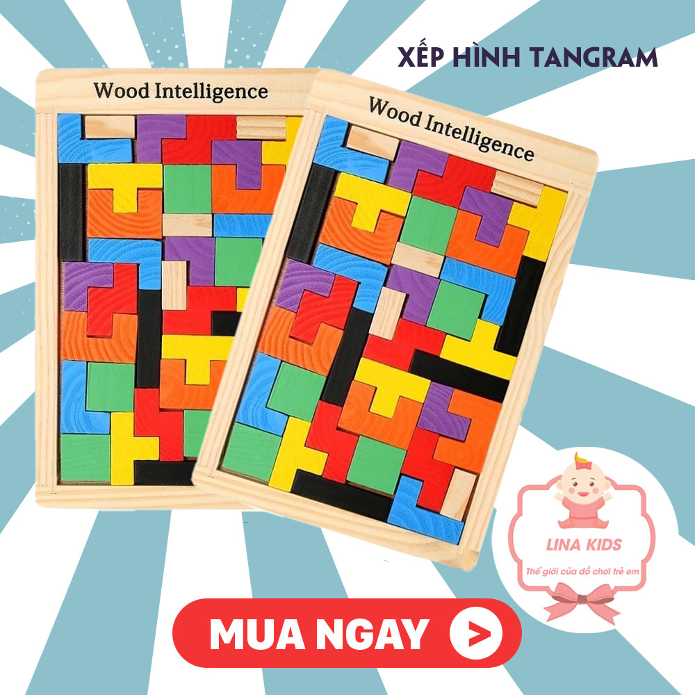 Xếp hình tangram - đồ chơi xếp hình - tangram - lina kisd