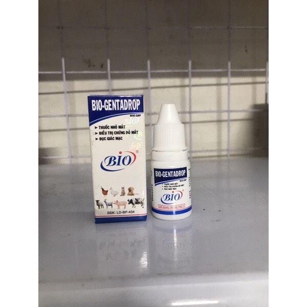 Bio gentadrop nhỏ mắt cho chó, mèo, gia súc, gia cầm