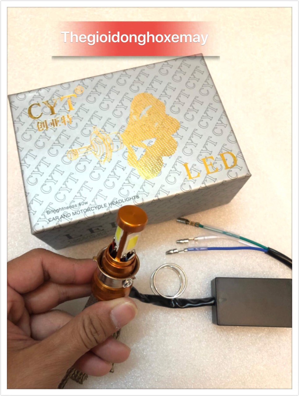 Đèn pha led cyt - chân t19 -3 tim