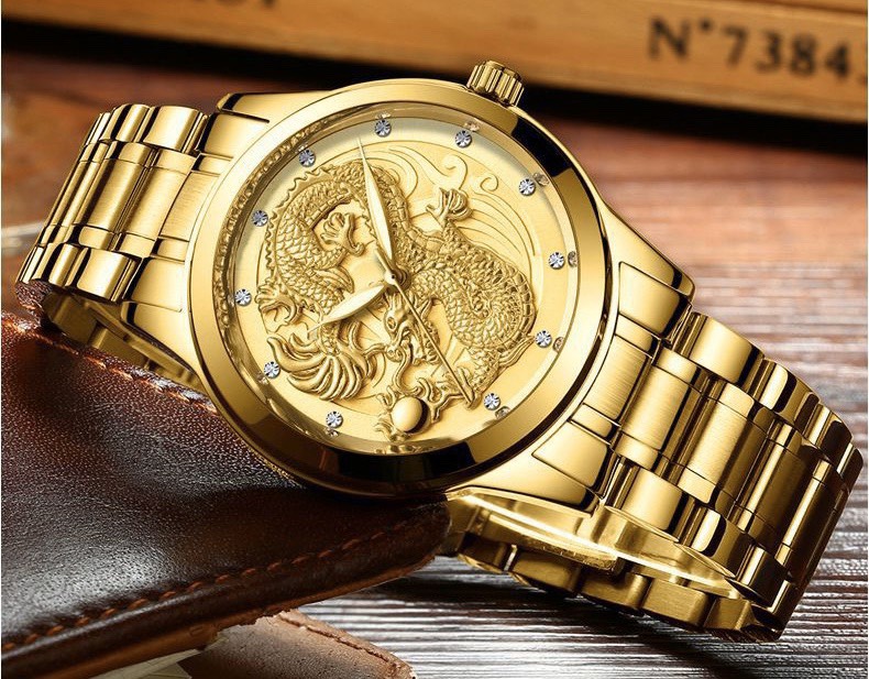 [HCM]Đồng hồ cặp nam nữ Đồng hồ đôi fngeen rồng Dây thép Sang trọng Siêu đẹp ( Bảo hành 12 tháng )